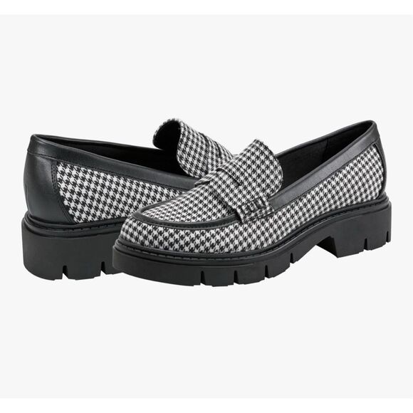Marc Fisher Women's Houndstooth Cube Loafer 8 - Picture 1 of 10